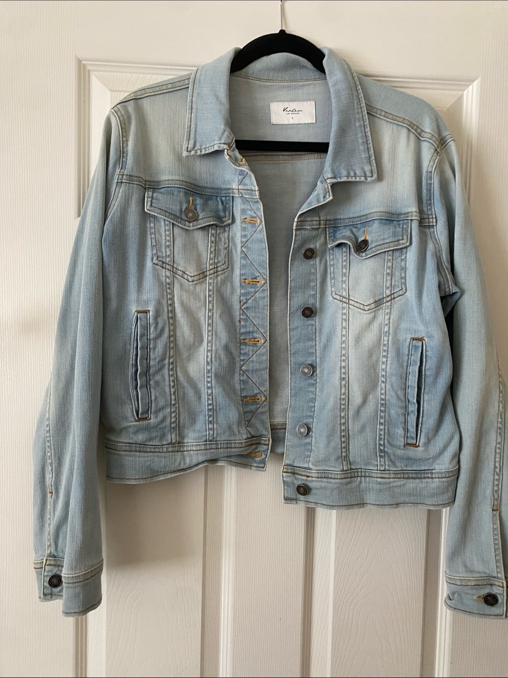KanCan Washed Light Blue Denim Jacket - Women